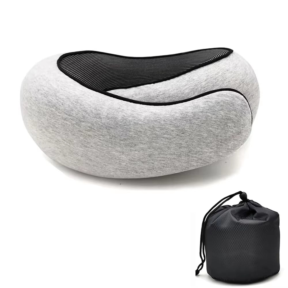 Ultimate Portable U-Shaped Memory Foam Travel Neck Pillow – Adjustable Snail Style for Comfort on the Go!