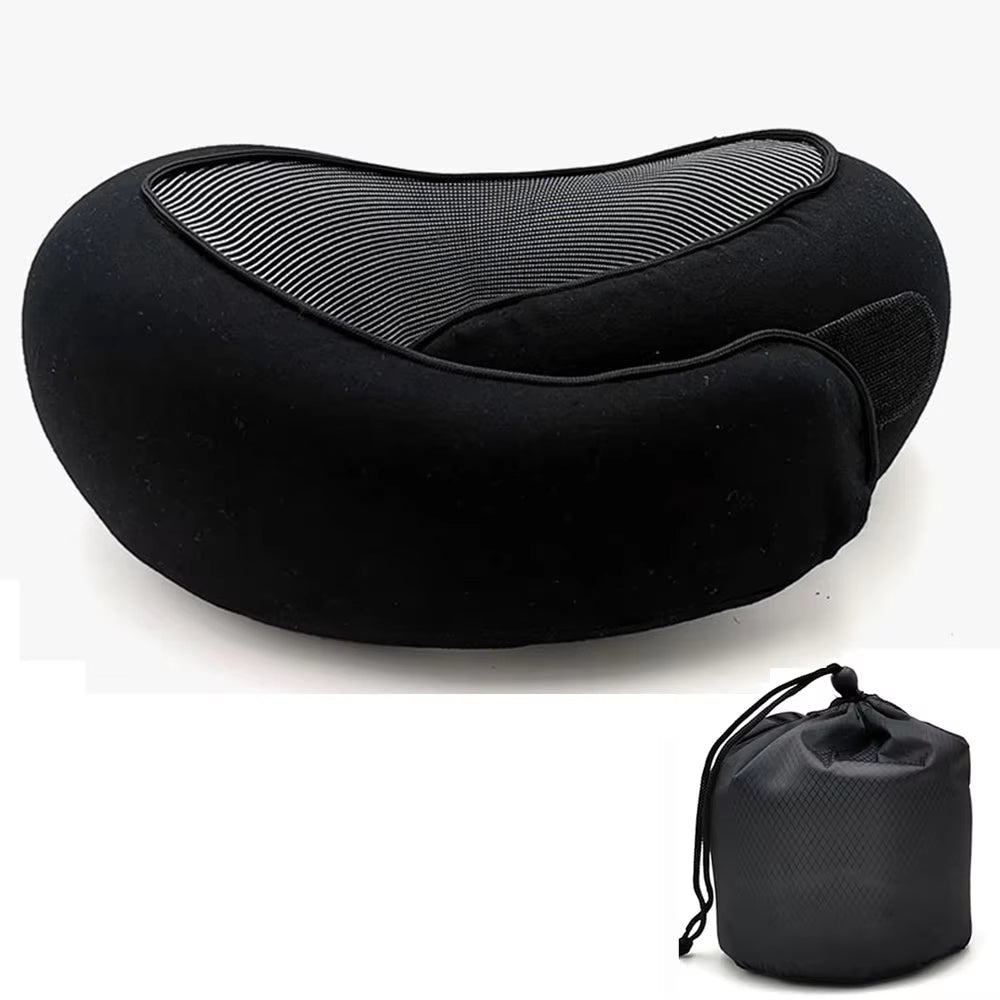 Ultimate Portable U-Shaped Memory Foam Travel Neck Pillow – Adjustable Snail Style for Comfort on the Go!